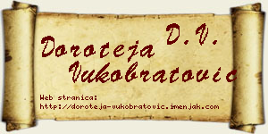 Doroteja Vukobratović vizit kartica